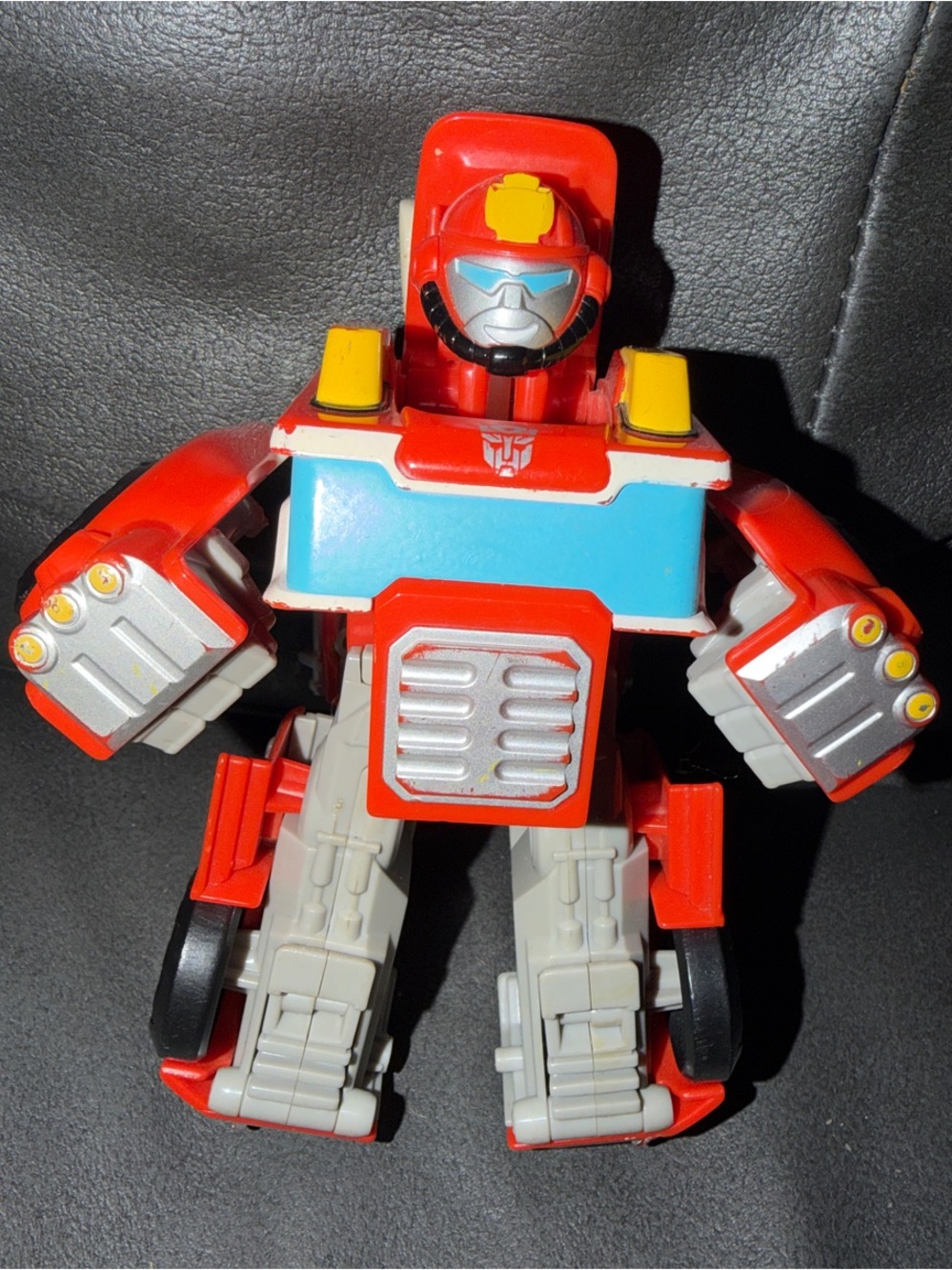 Red and Gray Transformers vintage  Rescue Robot Toy - Kids Action Figure